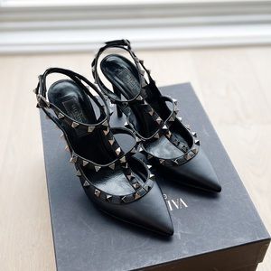 Valentino Rockstud Leather Heels 10mm